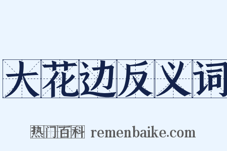 大花边反义词是什么意思的图片